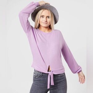 Billabong All Tied Up Pullover - Purple Large Long Sleeve